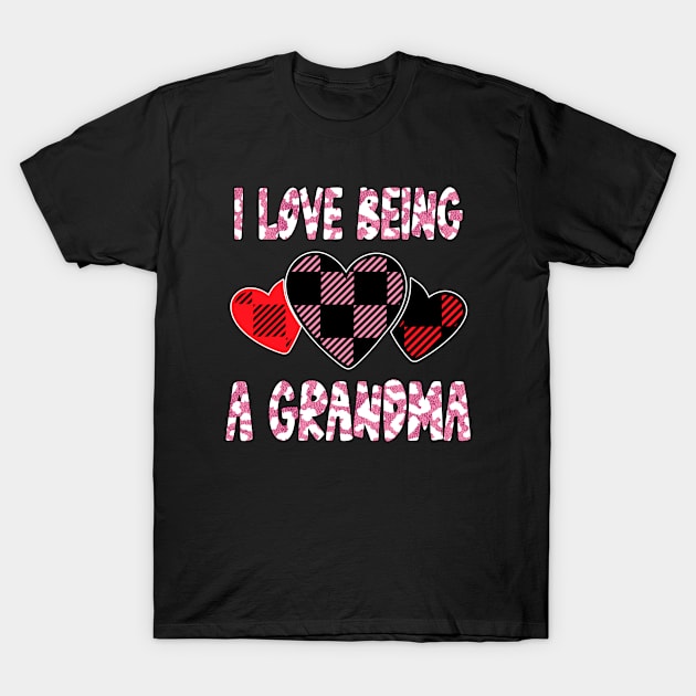 I Love Being Grandma Heart Valentine's Day 2021 T-Shirt by Marcekdesign